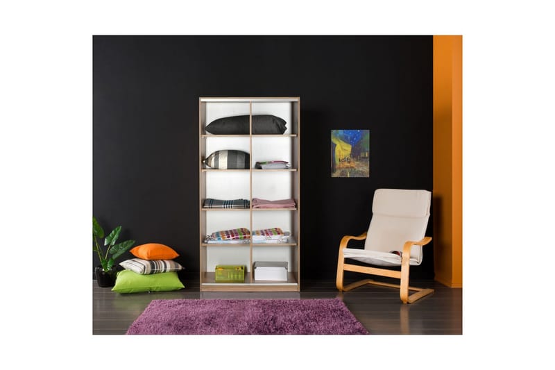 Jovel Garderob 94x182 cm - Vit/Korallrosa - Förvaring - Garderober & garderobssystem