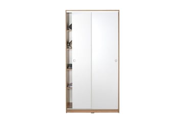 Jovel Garderob 94x182 cm - Vit/Korallrosa - Förvaring - Garderober & garderobssystem