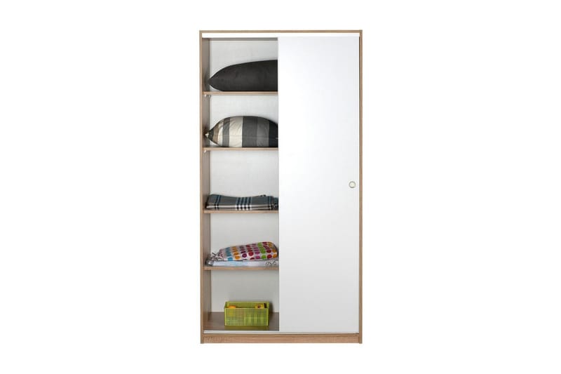 Jovel Garderob 94x182 cm - Vit/Korallrosa - Förvaring - Garderober & garderobssystem