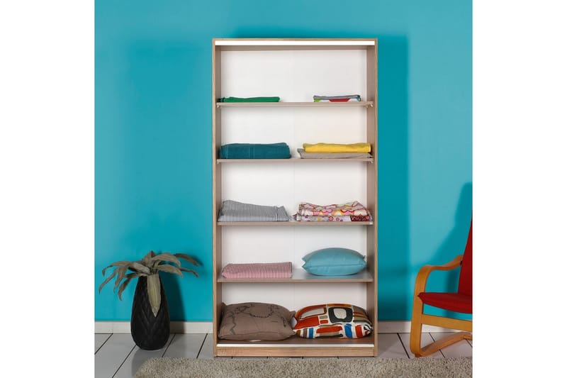 Jovel Garderob 94x182 cm - Vit/Korallrosa - Förvaring - Garderober & garderobssystem