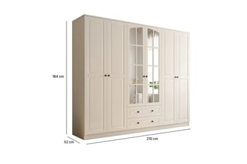 Jovric Garderob 210x184 cm - Matt Vit - Förvaring - Garderober & garderobssystem