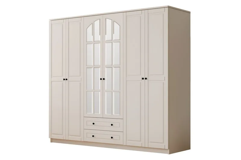 Jovric Garderob 210x210 cm - Matt Vit - Förvaring - Garderober & garderobssystem