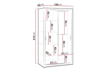 Julissa Garderob 120 cm i Målat Trä - Vit - Förvaring - Garderober & garderobssystem