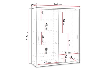 Julissa Garderob 180 cm - Natur - Förvaring - Garderober & garderobssystem - Garderobsskåp