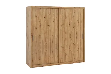 Julissa Garderob 220 cm i Ljust Trä - Beige - Förvaring - Garderober & garderobssystem
