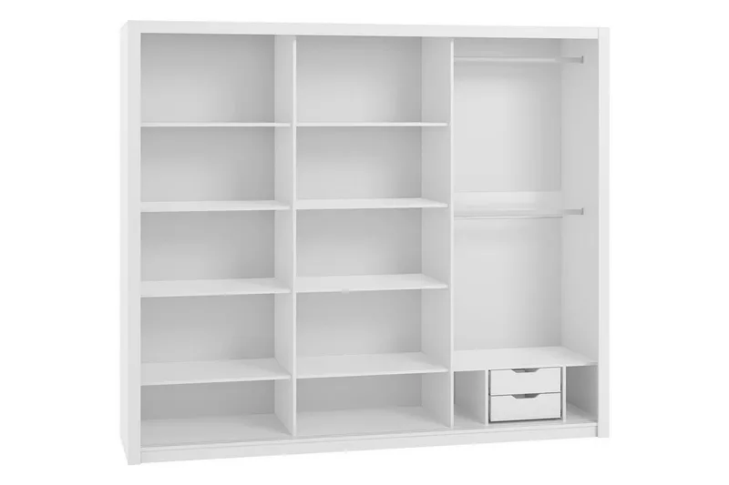 Julissa Garderob 250 cm med Spegel - Natur - Förvaring - Garderober & garderobssystem