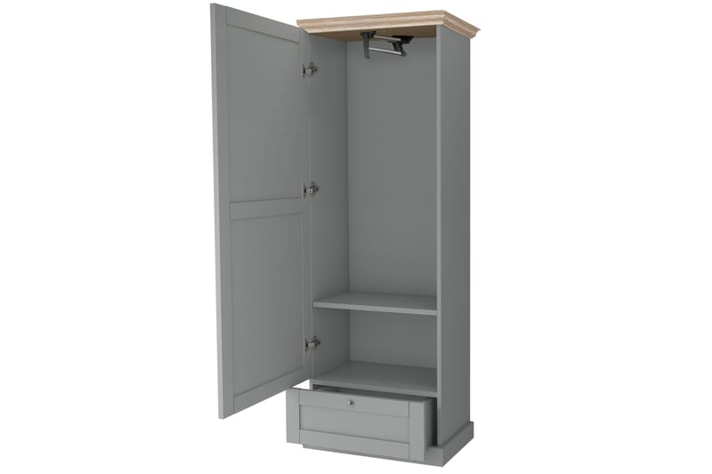 Jundapah Garderob - Grå/Brun - Förvaring - Garderober & garderobssystem