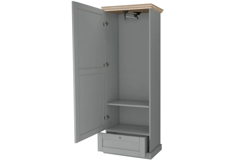 Jundapah Garderob - Grå/Brun - Förvaring - Garderober & garderobssystem