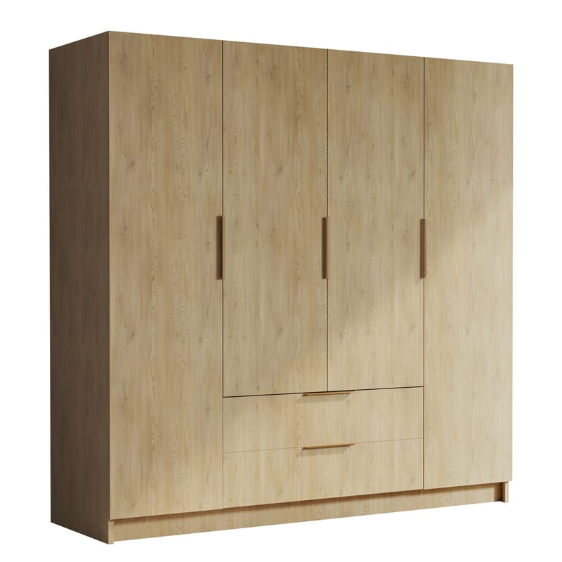 Kelros Garderob 200x216 cm - Brun - Förvaring - Garderober & garderobssystem