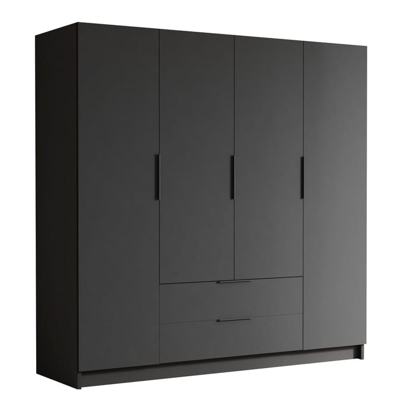Kelros Garderob 200x216 cm - Svart - Förvaring - Garderober & garderobssystem