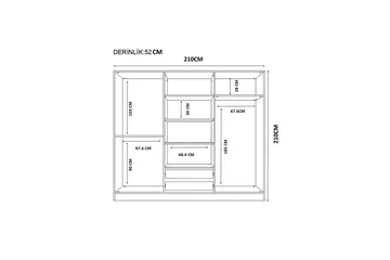 Kovric Garderob 210x210 cm - Matt Vit - Förvaring - Garderober & garderobssystem