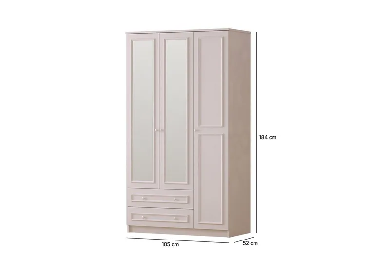Kovric Hörngarderob 105x182 cm - Matt Vit - Förvaring - Garderober & garderobssystem - Garderobsskåp