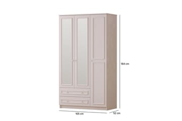 Kovric Hörngarderob 105x182 cm - Matt Vit - Förvaring - Garderober & garderobssystem