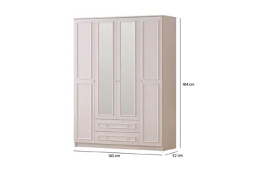 Kovric Hörngarderob 140x184 cm - Matt Vit - Förvaring - Garderober & garderobssystem - Garderobsskåp