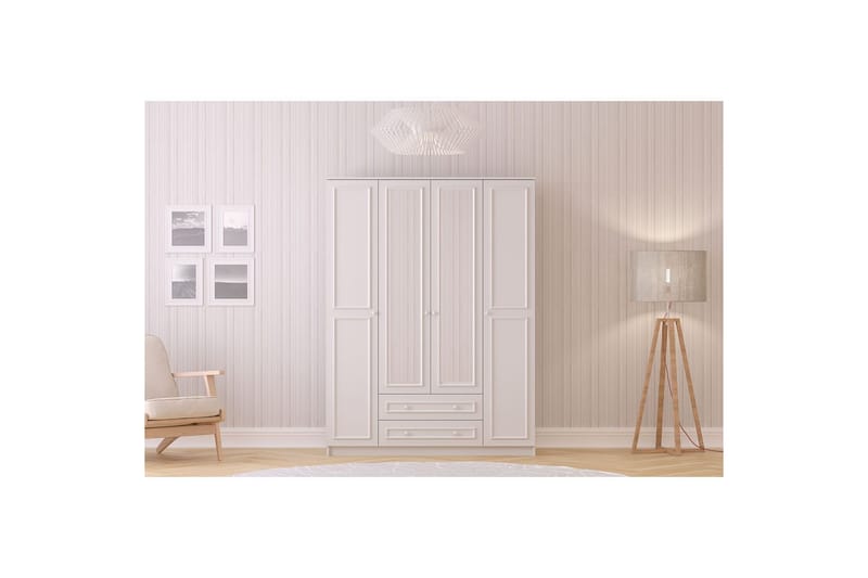 Kovric Hörngarderob 140x184 cm - Matt Vit - Förvaring - Garderober & garderobssystem - Garderobsskåp