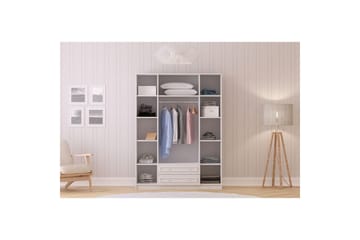 Kovric Hörngarderob 140x184 cm - Matt Vit - Förvaring - Garderober & garderobssystem - Garderobsskåp