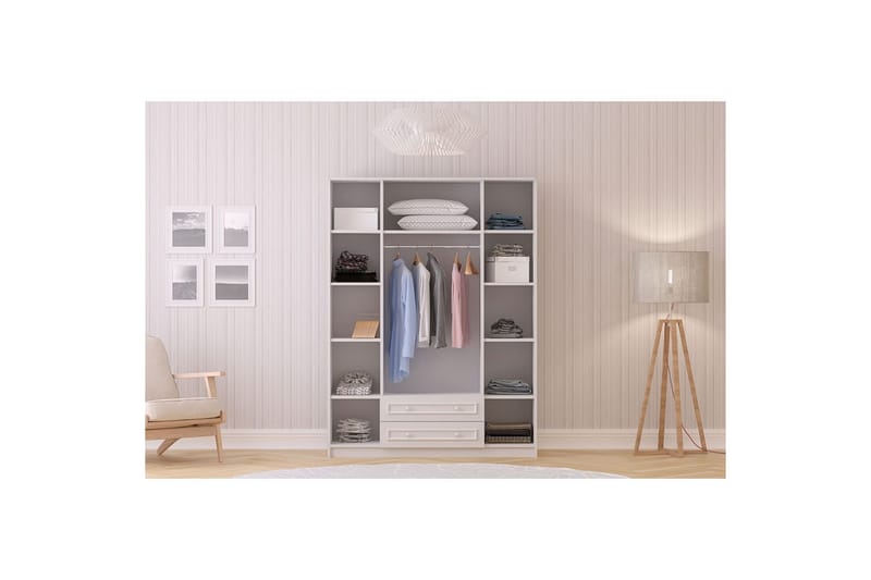 Kovric Hörngarderob 140x184 cm - Matt Vit - Förvaring - Garderober & garderobssystem - Garderobsskåp