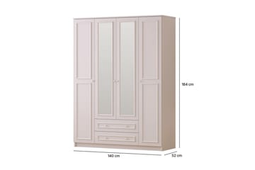 Kovric Hörngarderob 140x184 cm - Matt Vit - Förvaring - Garderober & garderobssystem - Garderobsskåp