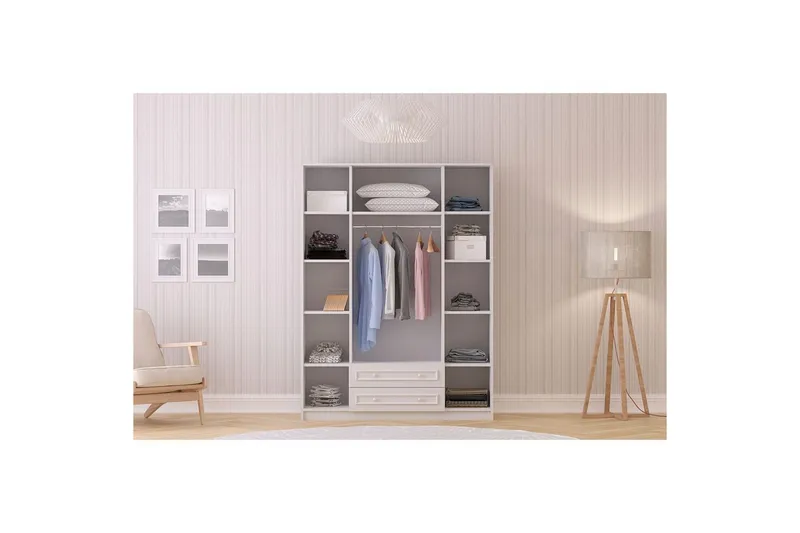 Kovric Hörngarderob 140x184 cm - Matt Vit - Förvaring - Garderober & garderobssystem - Garderobsskåp