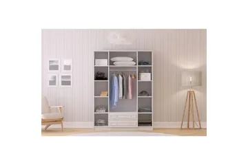 Kovric Hörngarderob 140x184 cm - Matt Vit - Förvaring - Garderober & garderobssystem