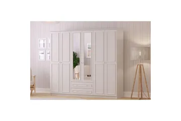 Kovric Hörngarderob 210x184 cm - Matt Vit - Förvaring - Garderober & garderobssystem