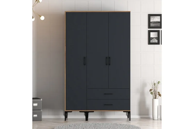 Kumsal Garderob 120 cm, Antracit