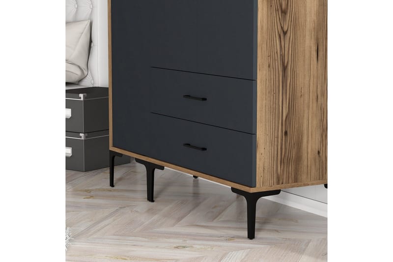 Kumsal Garderob 120 cm - Antracit - Förvaring - Garderober & garderobssystem