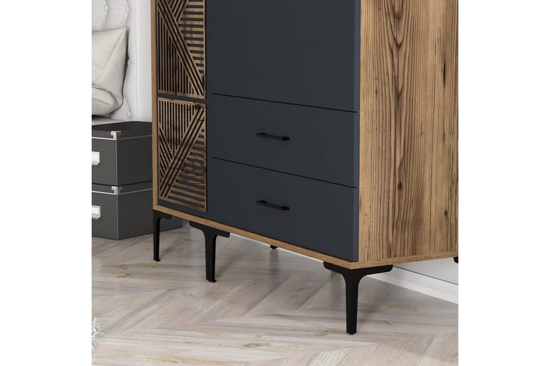 Kumsal Garderob 120 cm - Antracit - Förvaring - Garderober & garderobssystem