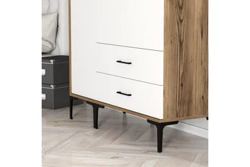 Kumsal Garderob 120 cm - Brun/Vit - Förvaring - Garderober & garderobssystem