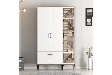 Kumsal Garderob 120 cm - Brun/Vit - Förvaring - Garderober & garderobssystem