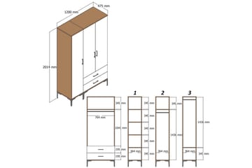 Kumsal Garderob 120 cm - Cream - Förvaring - Garderober & garderobssystem