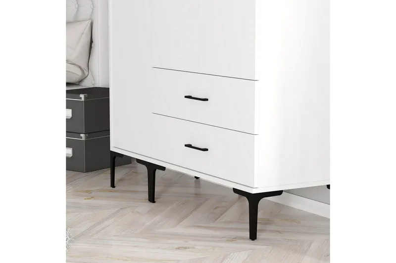 Kumsal Garderob 120 cm - Vit - Förvaring - Garderober & garderobssystem