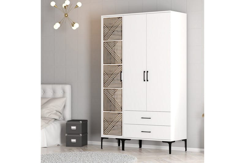 Kumsal Garderob 120 cm - Vit - Förvaring - Garderober & garderobssystem