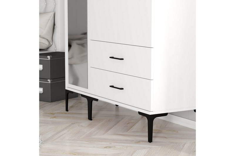 Kumsal Garderob 120 cm - Vit - Förvaring - Garderober & garderobssystem