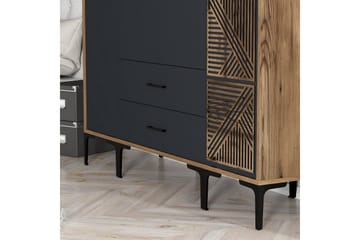 Kumsal Garderob 160 cm - Antracit - Förvaring - Garderober & garderobssystem