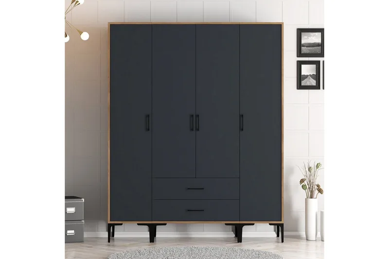 Kumsal Garderob 160 cm, Antracit