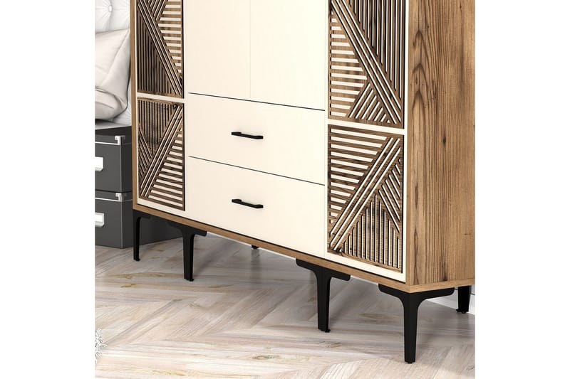 Kumsal Garderob 160 cm - Cream - Förvaring - Garderober & garderobssystem