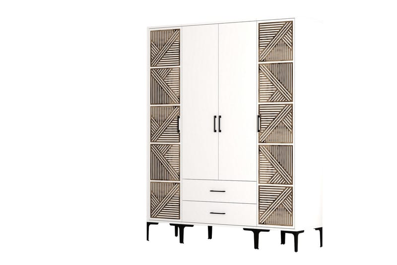 Kumsal Garderob 160 cm - Vit - Förvaring - Garderober & garderobssystem