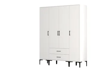 Kumsal Garderob 160 cm - Vit - Förvaring - Garderober & garderobssystem