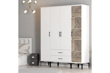 Kumsal Garderob 160 cm - Vit - Förvaring - Garderober & garderobssystem