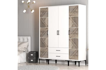 Kumsal Garderob 160 cm - Vit - Förvaring - Garderober & garderobssystem