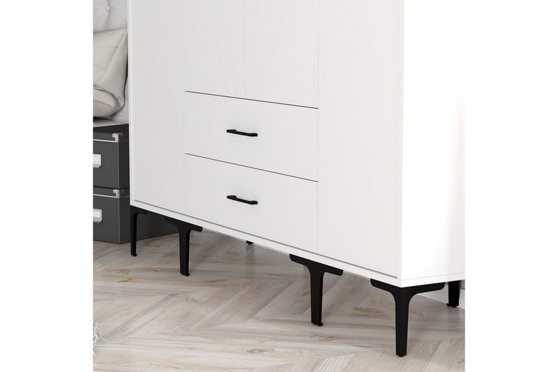 Kumsal Garderob 160 cm - Vit - Förvaring - Garderober & garderobssystem