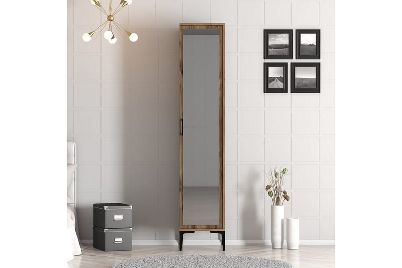 Kumsal Garderob 40 cm i Trä och Glas - Brun - Förvaring - Garderober & garderobssystem