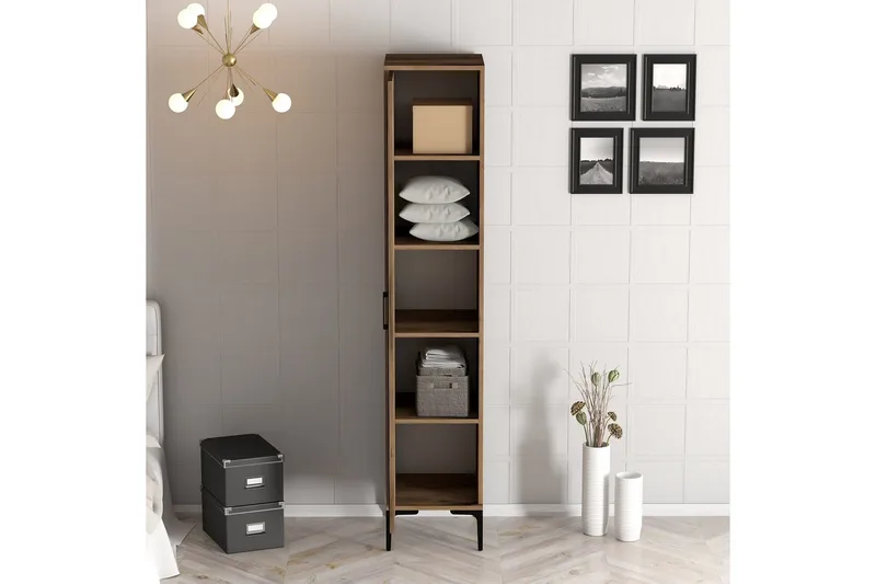 Kumsal Garderob 40 cm i Trä och Glas - Brun - Förvaring - Garderober & garderobssystem