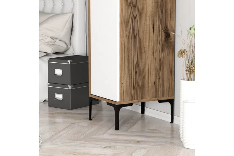 Kumsal Garderob 40 cm - Valnöt/Vit - Förvaring - Garderober & garderobssystem