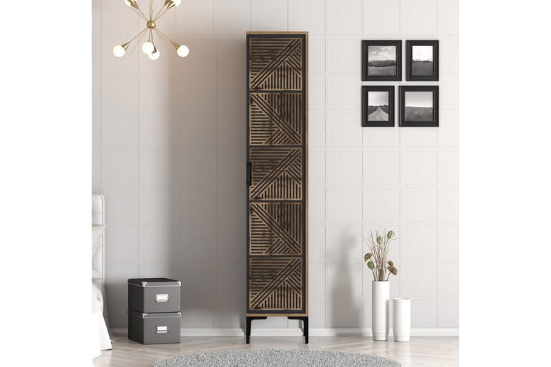 Kumsal Garderob 40x47,5 cm - Valnöt/Antracit - Förvaring - Garderober & garderobssystem