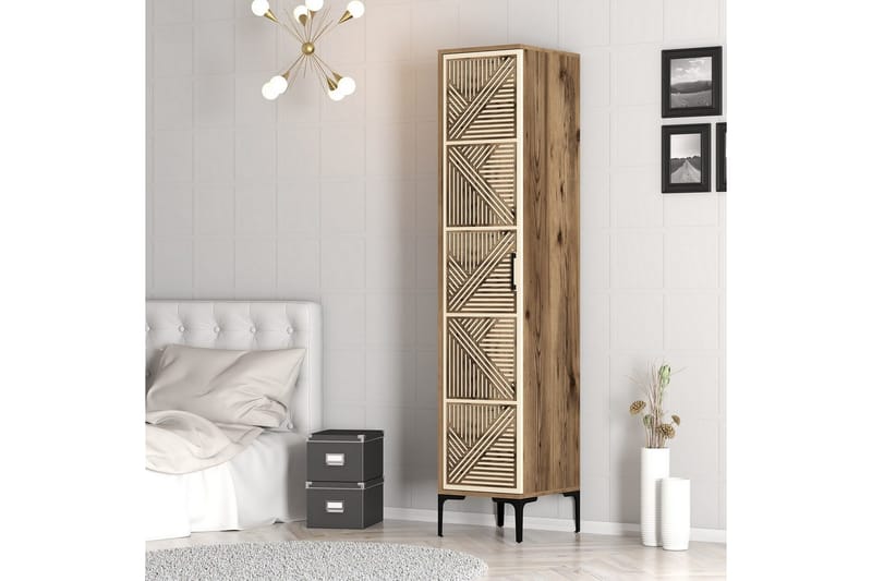 Kumsal Garderob 40x47,5 cm - Valnöt/Cream - Förvaring - Garderober & garderobssystem