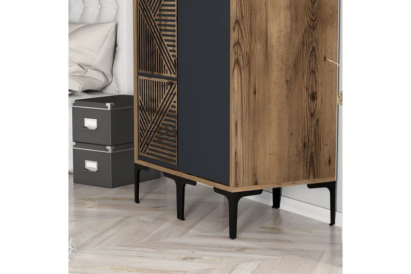 Kumsal Garderob 80 cm - Antracit - Förvaring - Garderober & garderobssystem