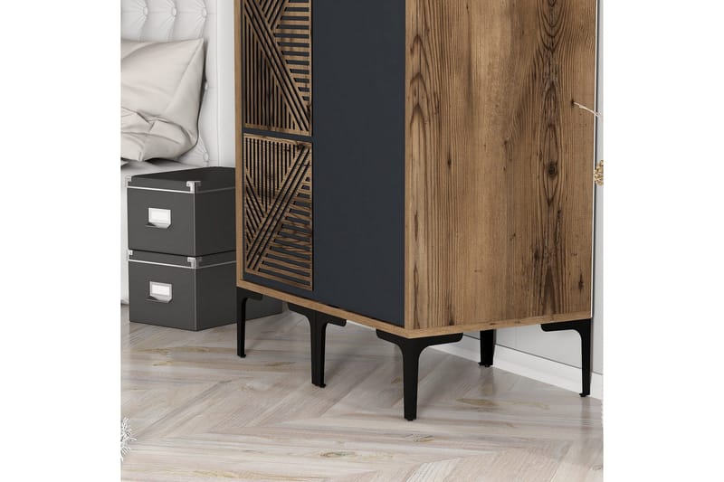 Kumsal Garderob 80 cm - Antracit - Förvaring - Garderober & garderobssystem