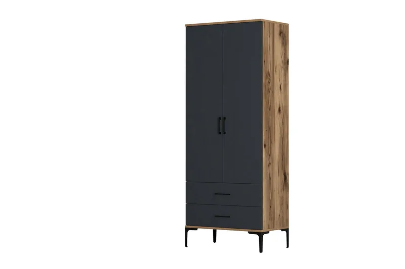 Kumsal Garderob 80 cm - Antracit - Förvaring - Garderober & garderobssystem